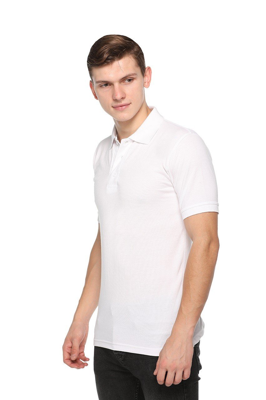 White-Pikmee Fast Tees  polo t shirt