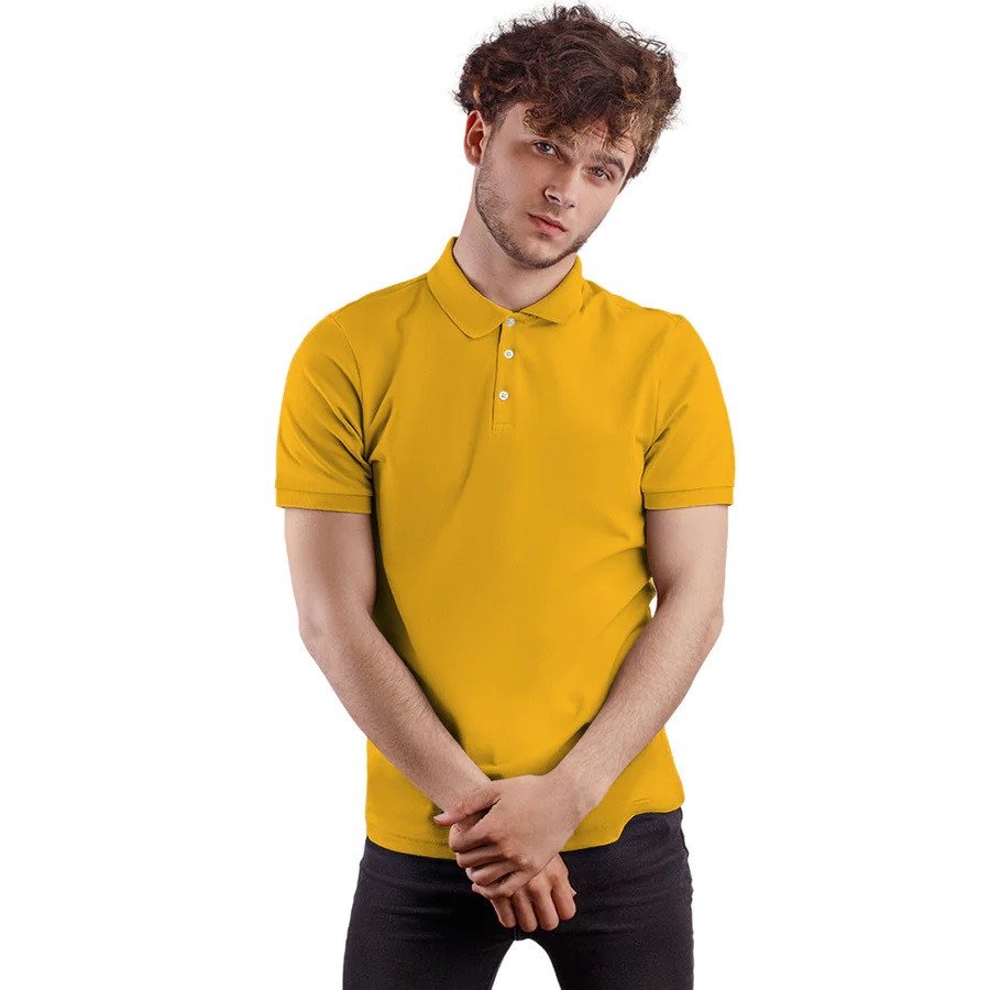 Yellow-Polo T-Shirt – Cotton PQ