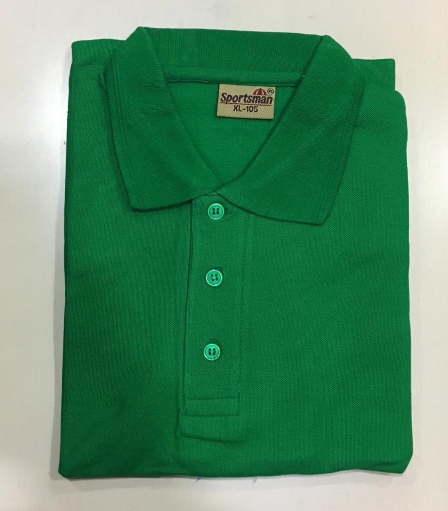 Green-Sportsman Polo neck T-Shirt supplier - 230 Gsm