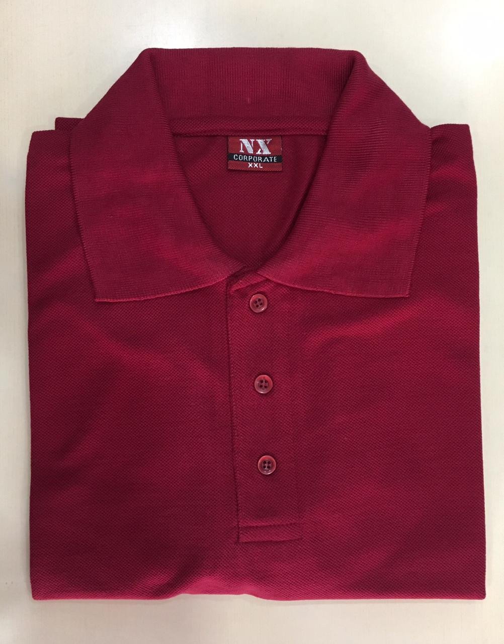 Maroon-Corporate Polo neck T-Shirt