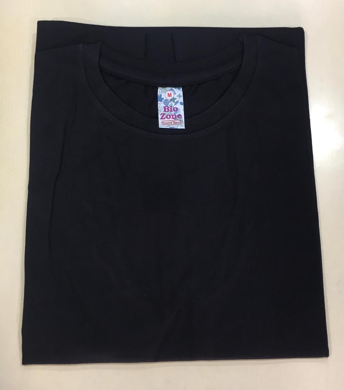 Black-Bio Zone Round neck t shirt