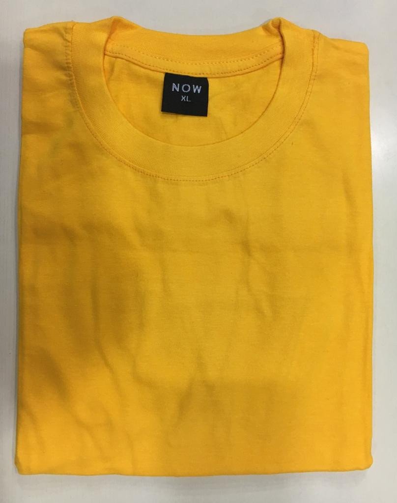 Mango Yellow-Now Round neck Cotton T-shirt
