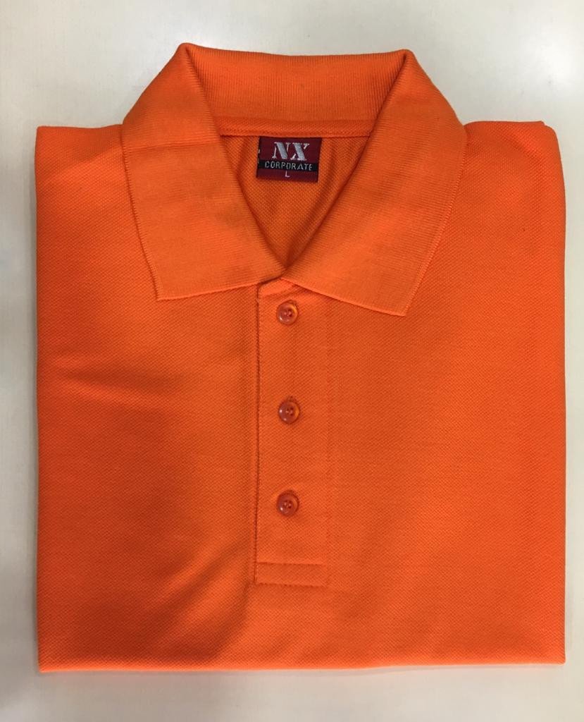 Orange-Corporate Polo neck T-Shirt