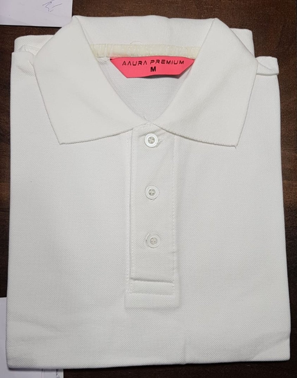 White-Aura Premium Polo neck T-Shirt