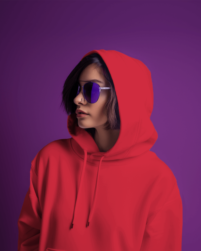 Red-Women's Cotton Hoodie's Manufacturer