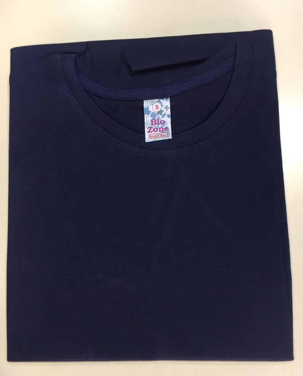 Navy Blue-Bio Zone Round neck t shirt