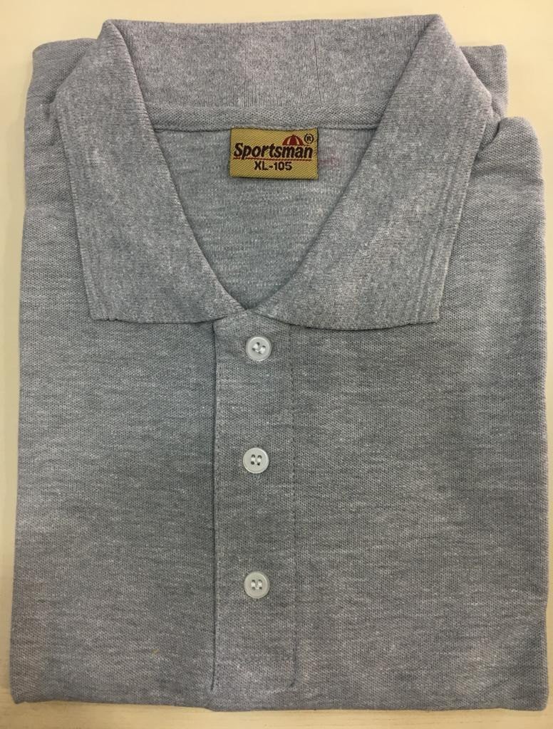 Grey-Sportsman Polo neck T-Shirt supplier - 230 Gsm