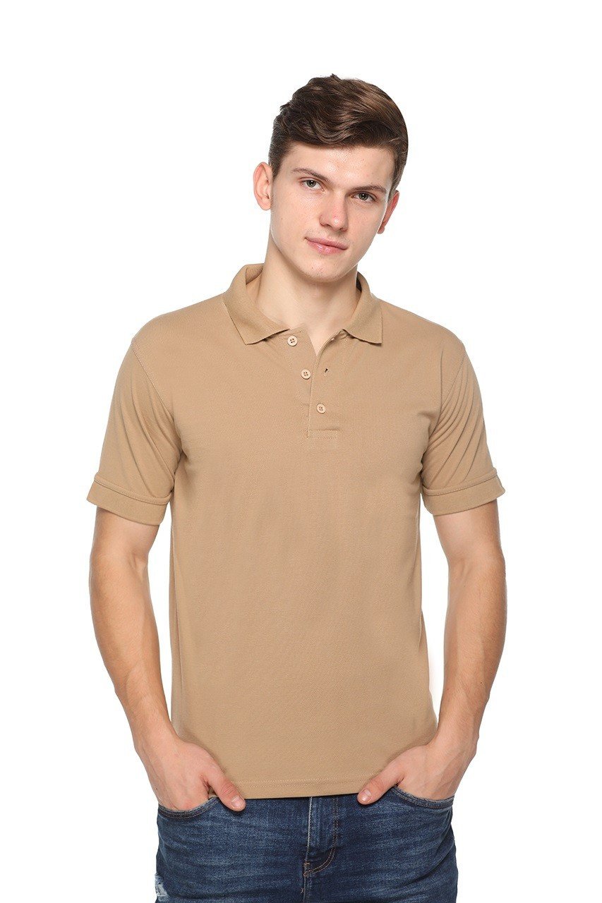Dark Beige -Pikmee Fast Tees polo t shirt