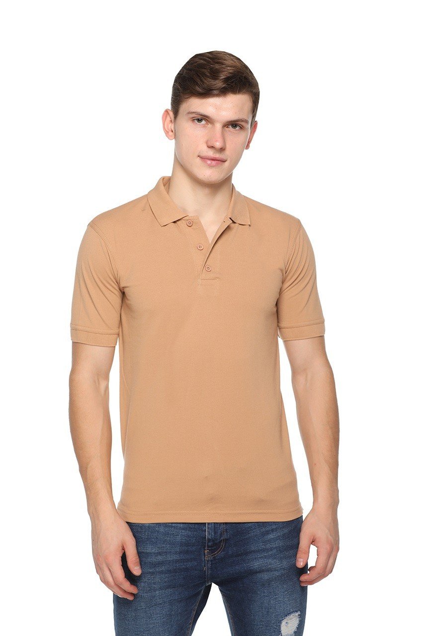 Beige-Pikmee Fast tees  polo t shirt