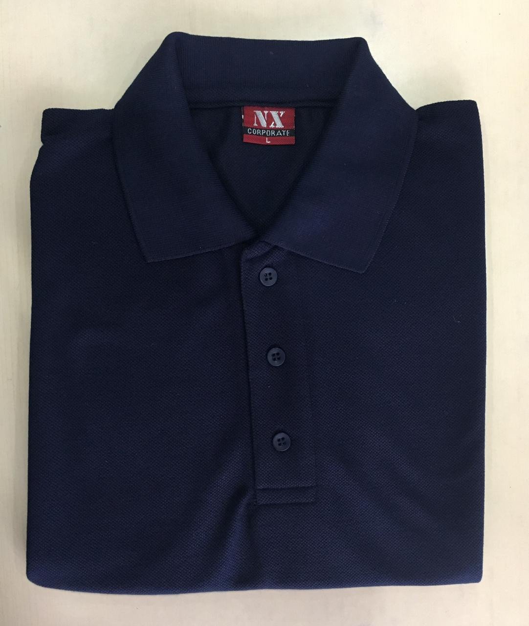Navy Blue-Corporate Polo neck T-Shirt