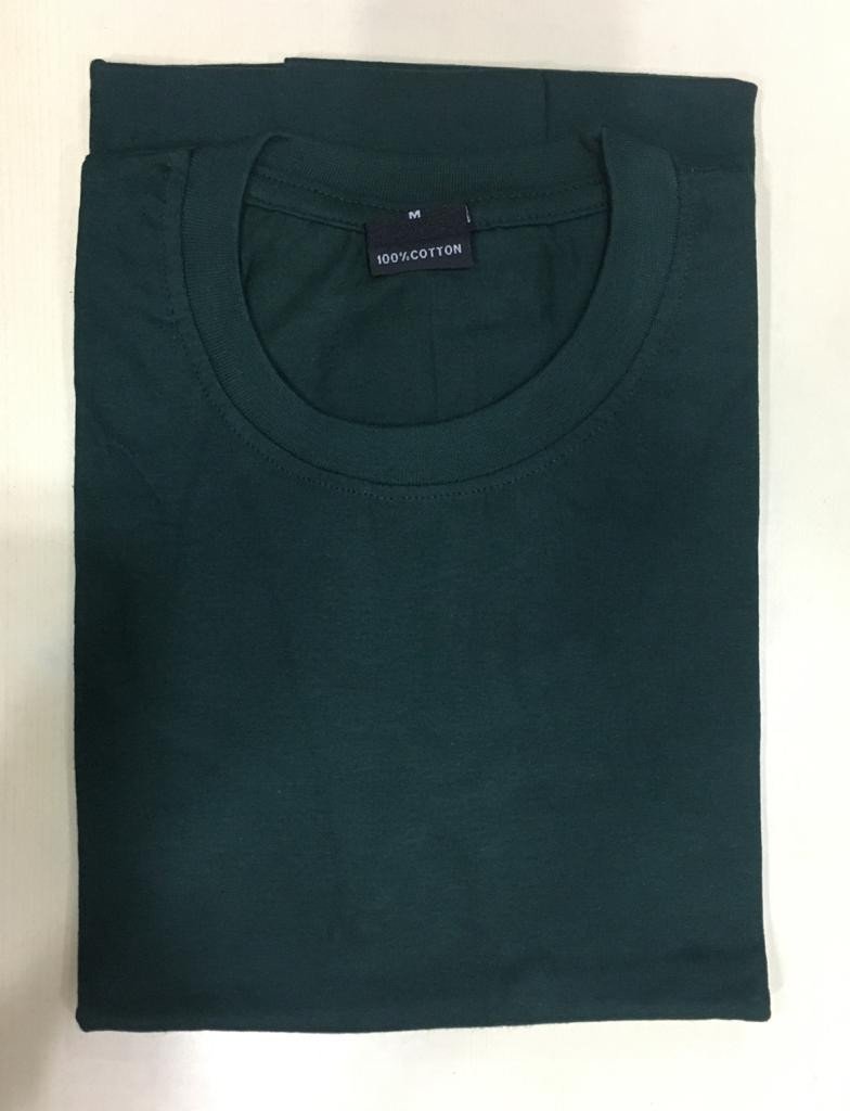Olive Green-Now Round neck Cotton T-shirt