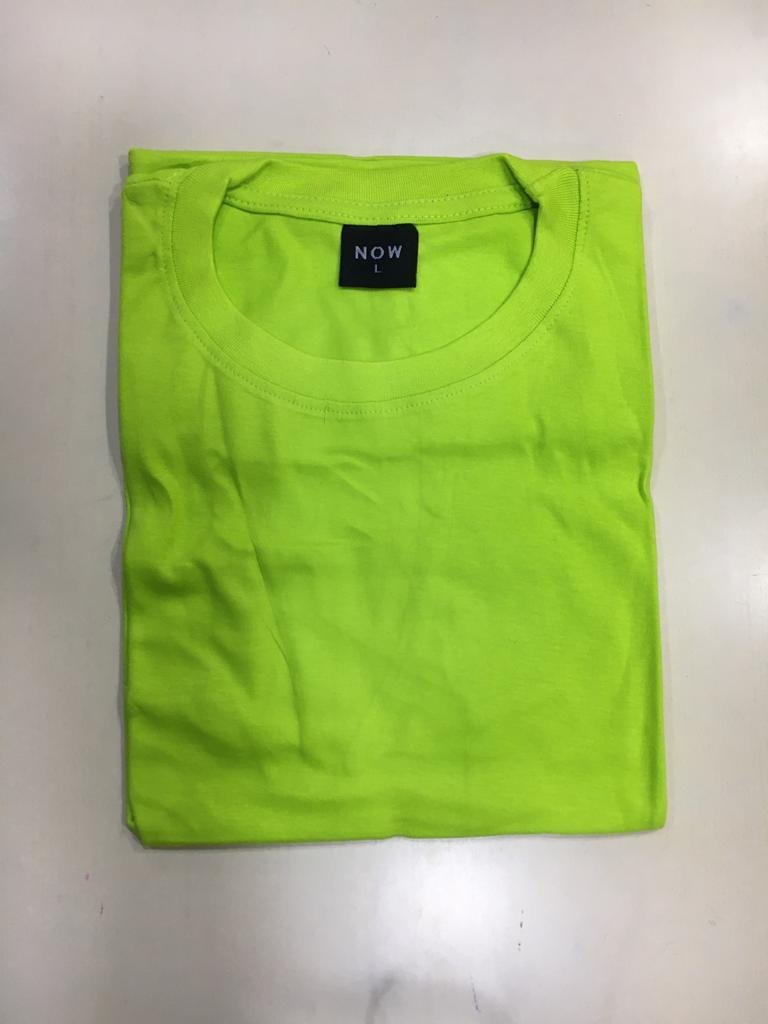 Parrot Green-Now Round neck Cotton T-shirt