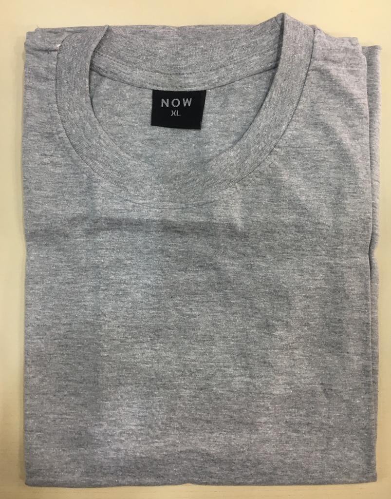 Grey-Now Round neck Cotton T-shirt