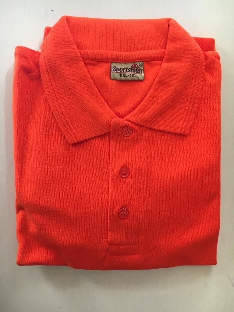 Orange-Sportsman Polo neck T-Shirt supplier - 230 Gsm