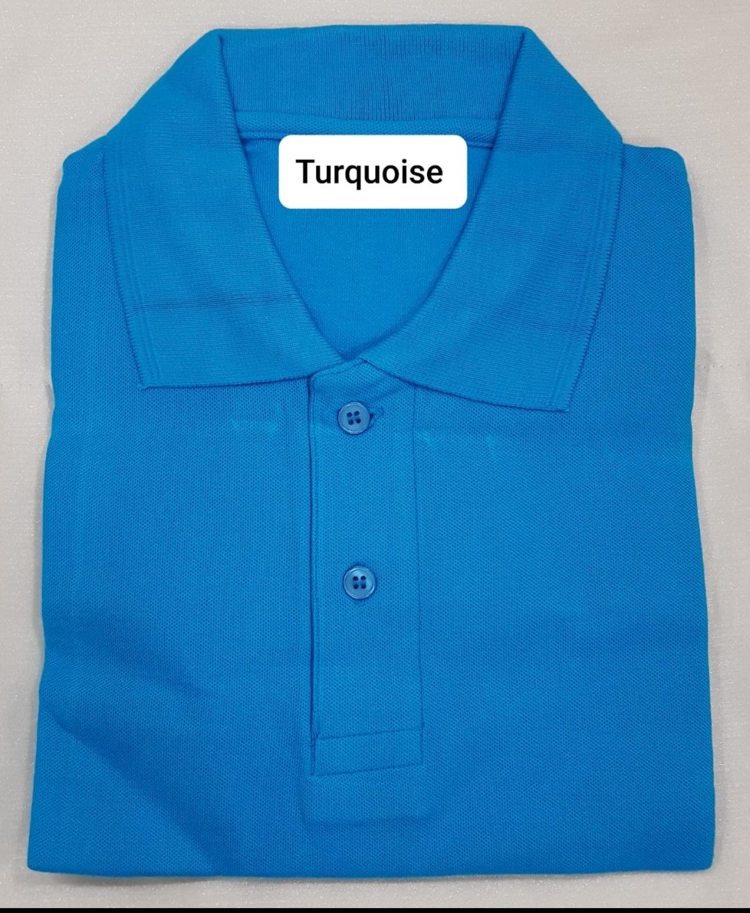 Sky Blue-Sports Club 260 GSM Cotton Polo neck T-Shirt