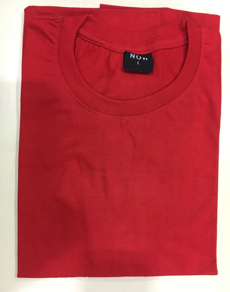 Red-Now Round neck Cotton T-shirt