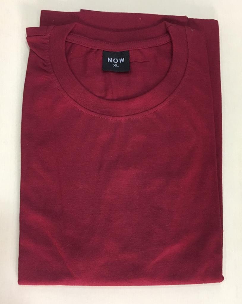Maroon-Now Round neck t shirt