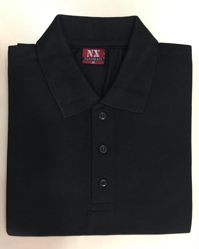 Black-Corporate Polo neck T-Shirt