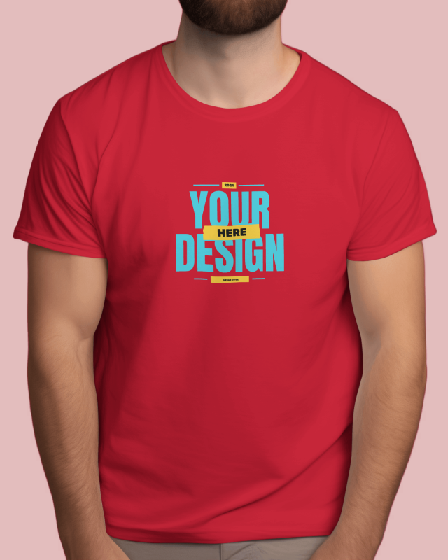 Men's Unisex Customized Front print T-shirt