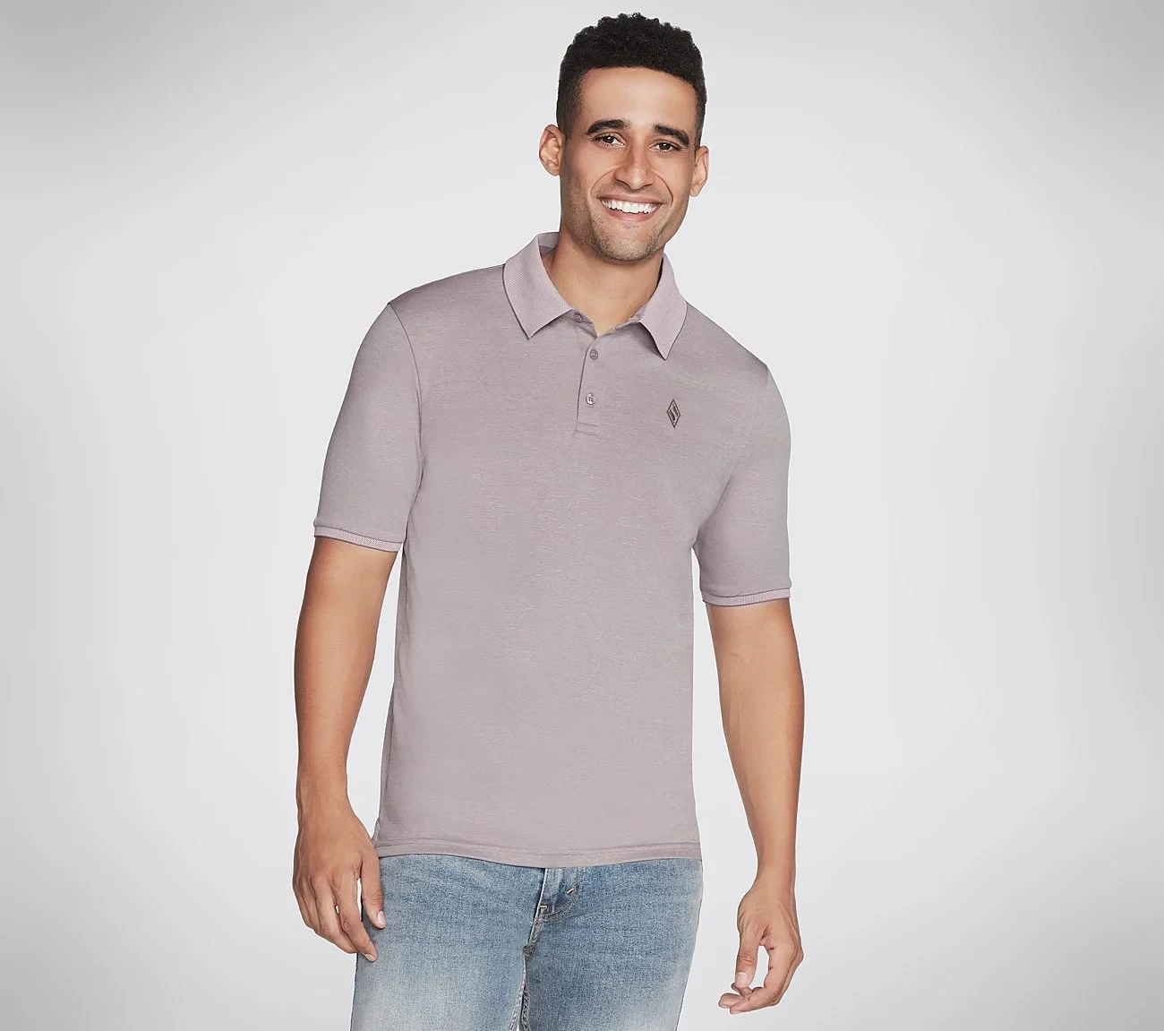Lavender-Skechers Polo Neck T-Shirt