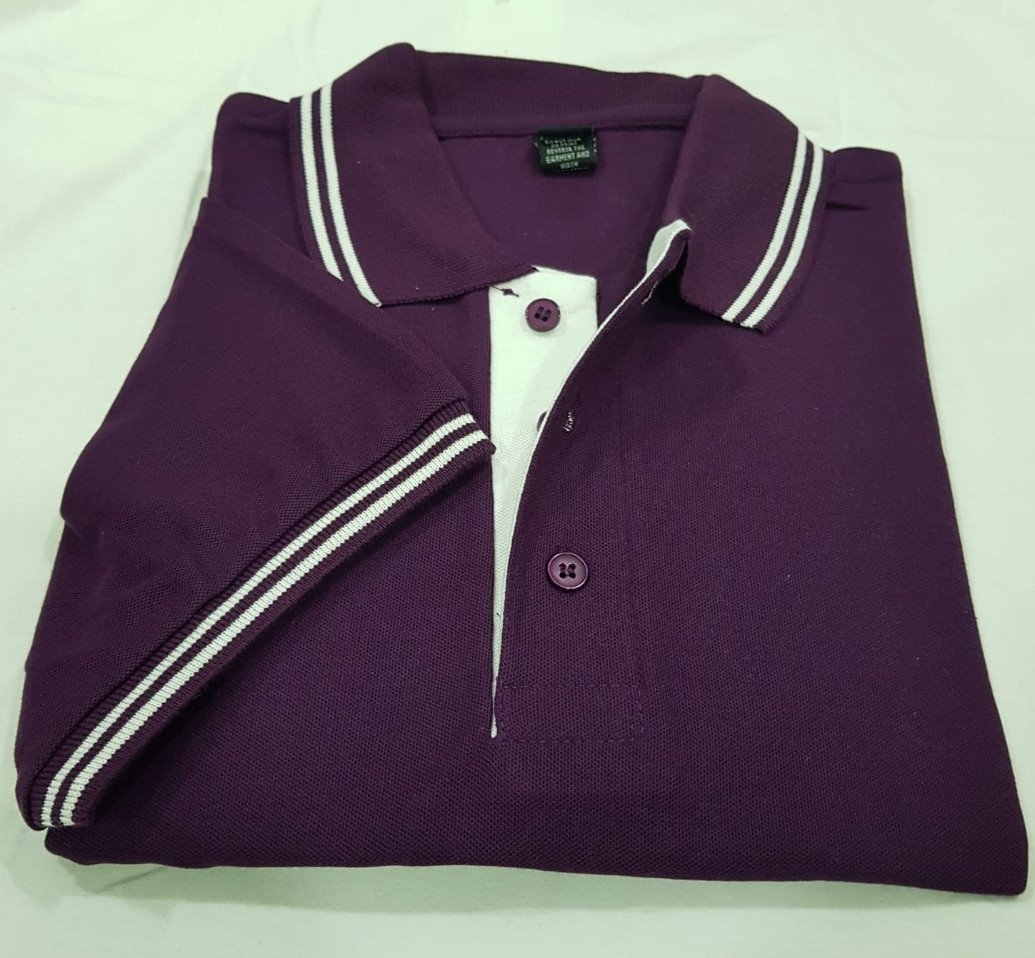 Purple-Chrome Double-Tipping 230 GSM Cotton T-Shirt