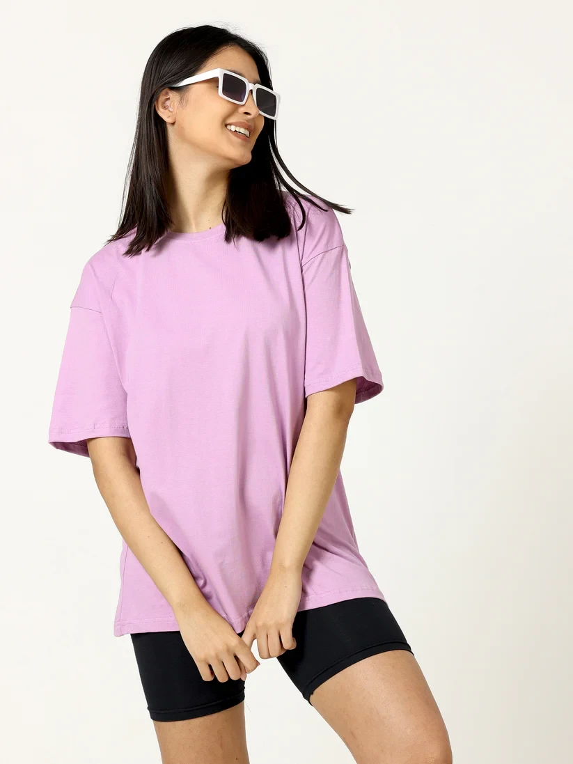 Purple-Women's cotton Oversize T-Shirt Manufacturer