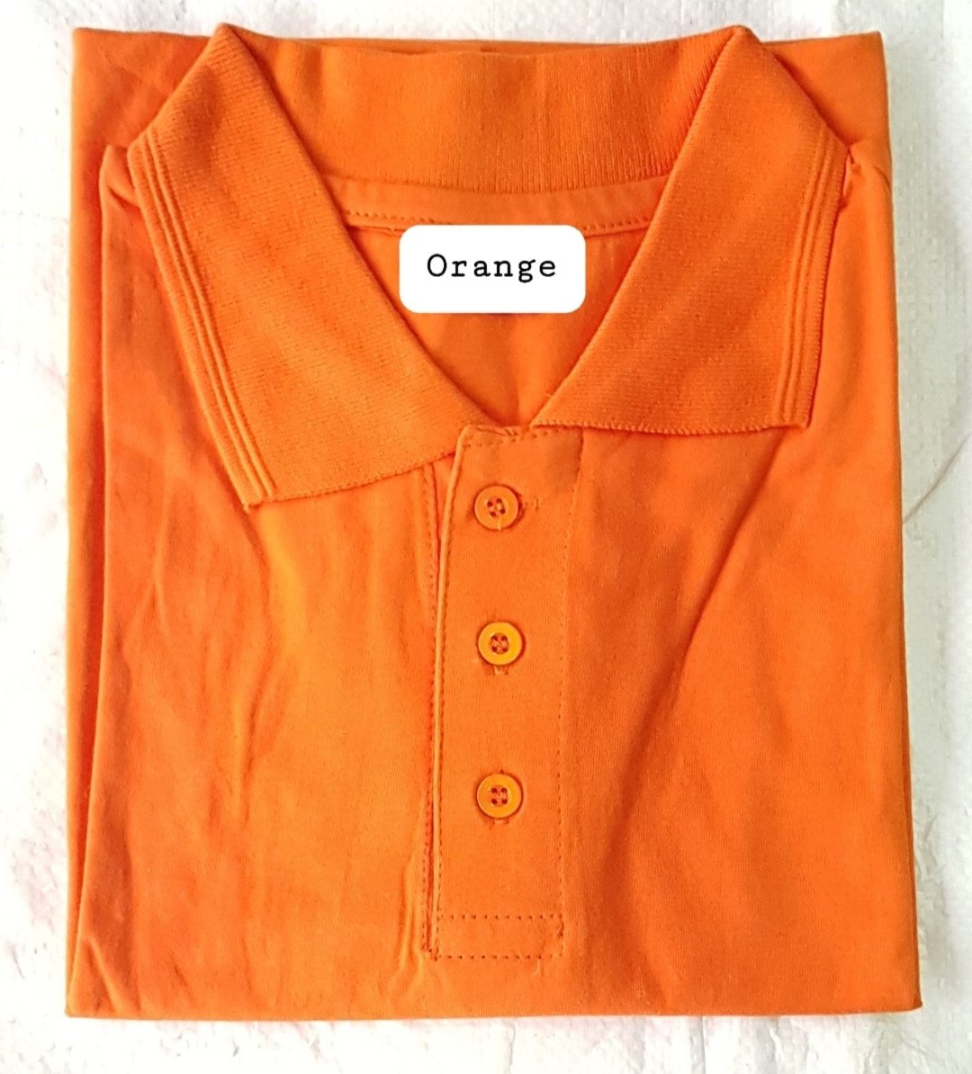 Orange-Sports Club 260 GSM Cotton Polo neck T-Shirt