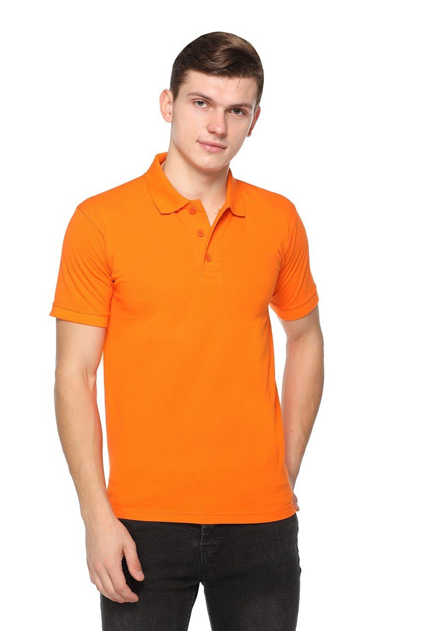 Orange-Pikmee Fast Tees polo t shirt