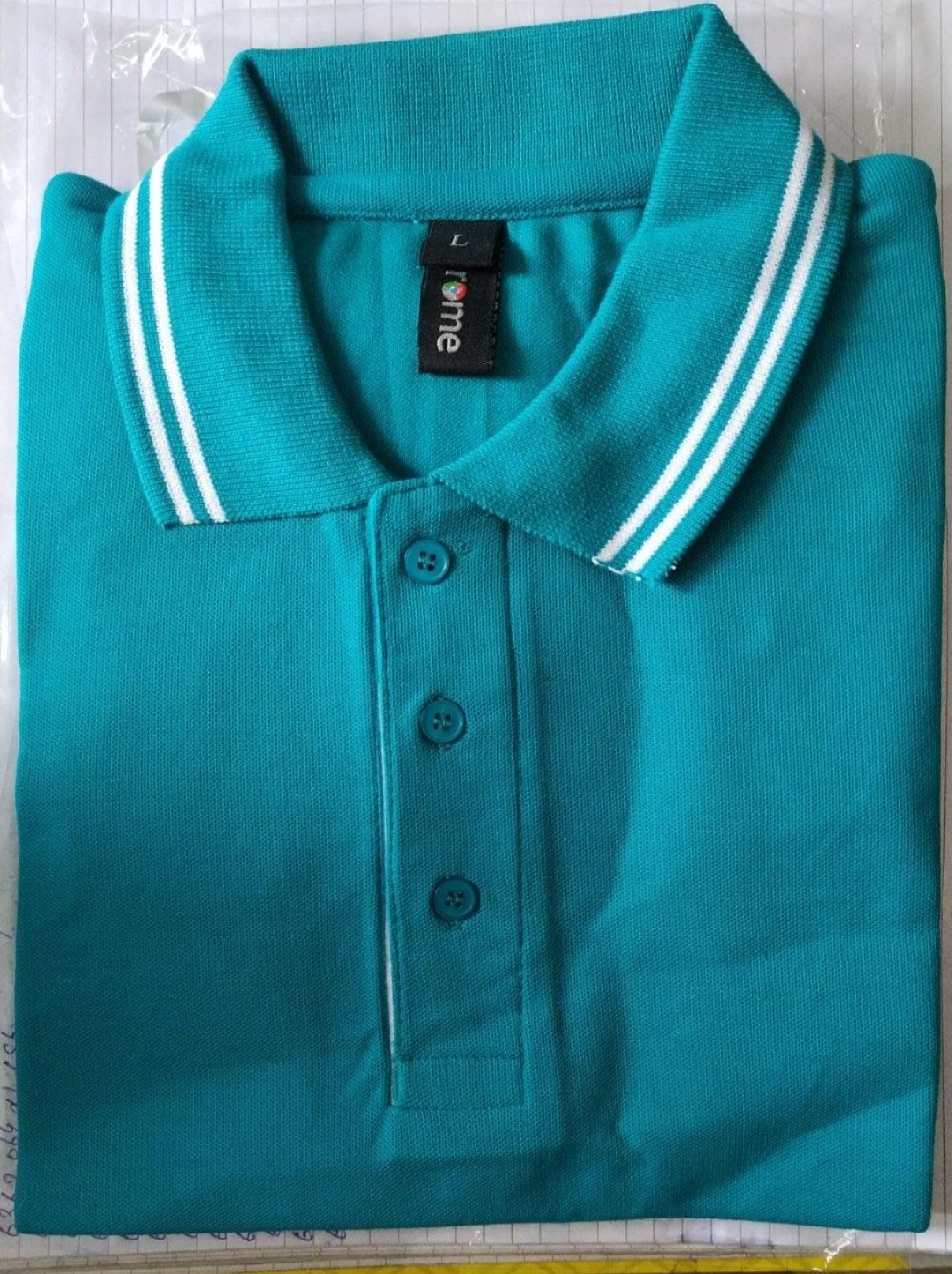 Mint Blue-Chrome Double-Tipping 230 GSM Cotton T-Shirt