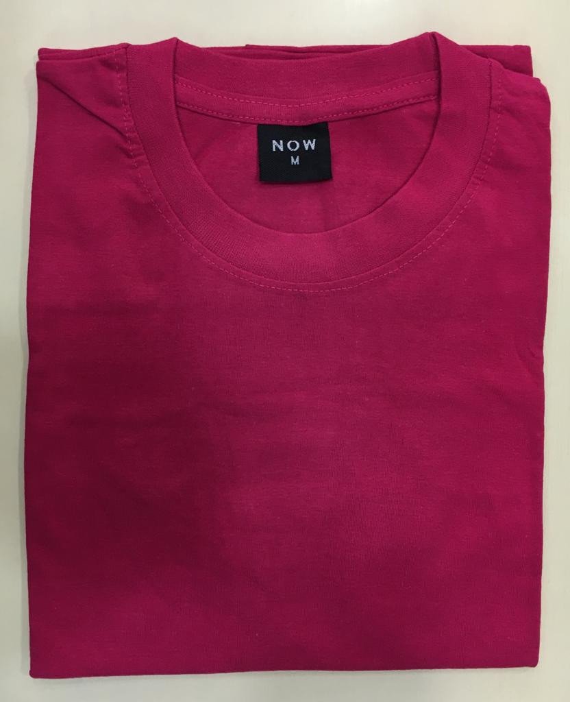 Wine-Now Round neck Cotton T-shirt